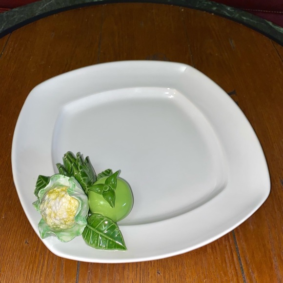 Italian Decorative Plate with inbuilt Green Veggies - Picture 6 of 16
